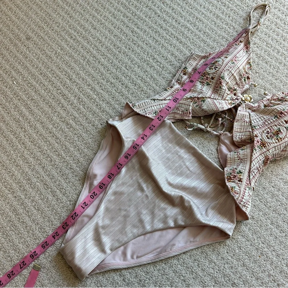 P2F Carly Floral Blush One Piece Swim Suit - Picture 6 of 12